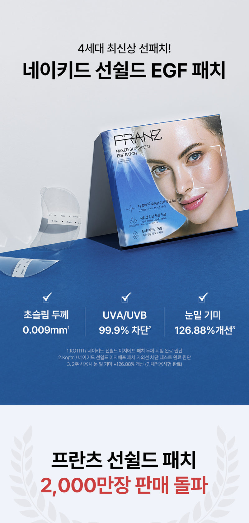 [UP TO 40% OFF] FRANZ NAKED SUNSIELD  EGF PATCH (7 pairs)