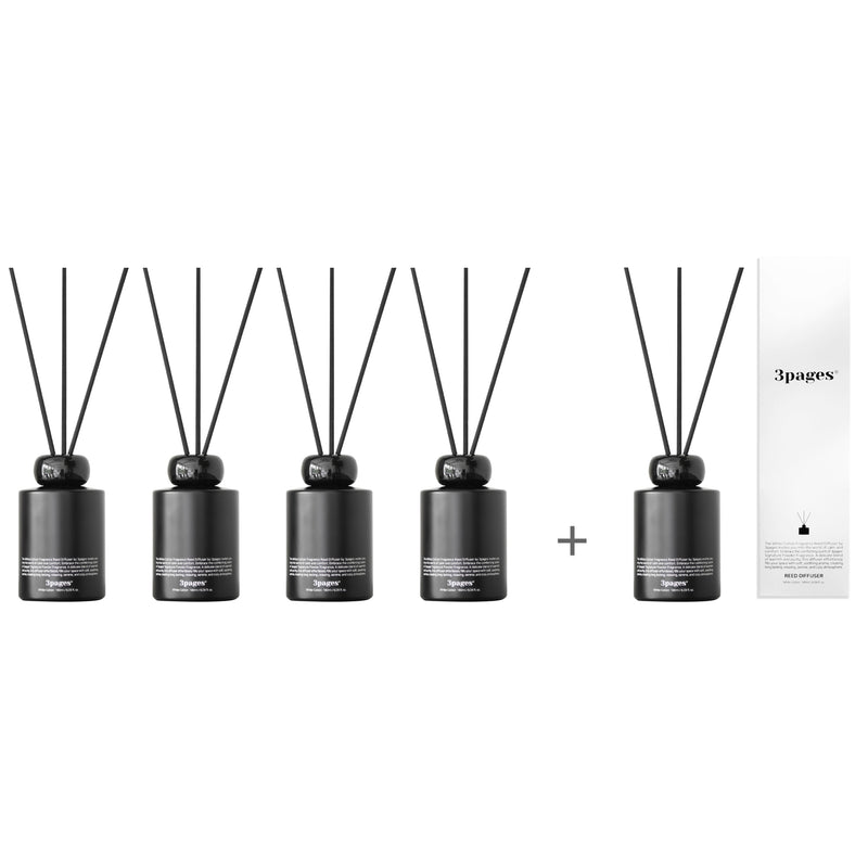 [20% off - 4+1] 3pages Fragrance White Cotton Reed Diffuser