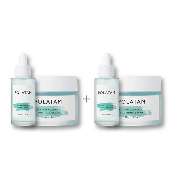 [25% OFF - 2 SETS] POLATAM CICA MALACALMING AMPOULE + SOOTHING CREAM SET