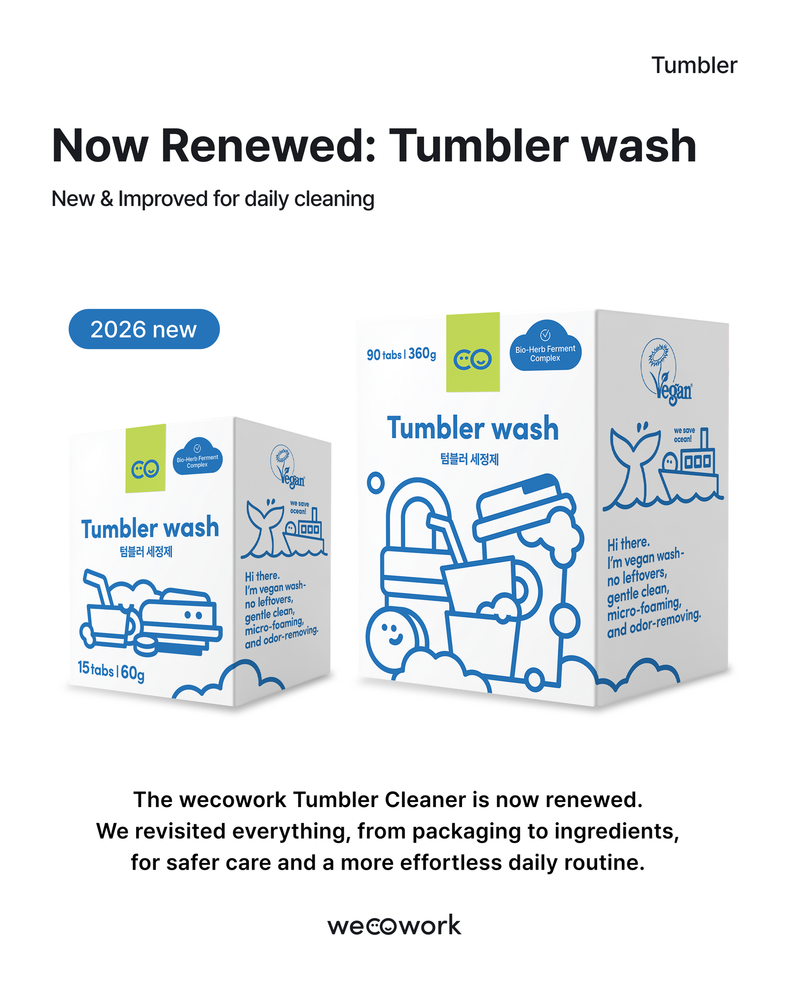 WeCoWork Vegan Tumbler Wash Tablets (90 tablets) – Itzyuz
