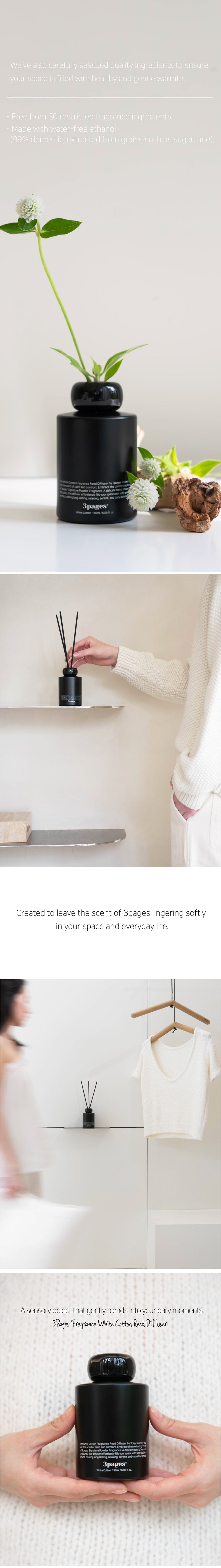 [20% off - 4+1] 3pages Fragrance White Cotton Reed Diffuser