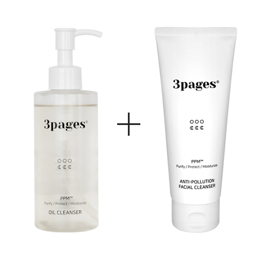 [5% OFF] A set of 3PAGES® Deep Clean Peptide Oil Cleanser + Facial Cleanser